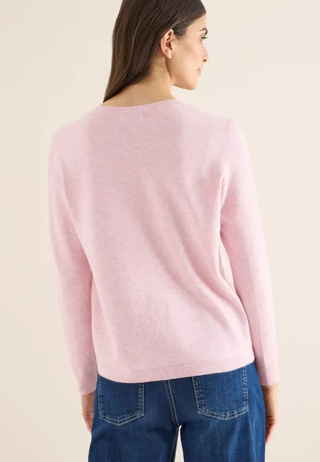Pull douillet à col en V null