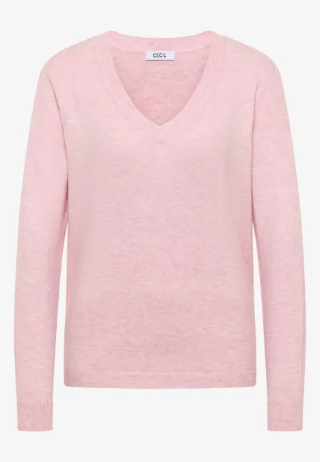 Pull douillet à col en V null