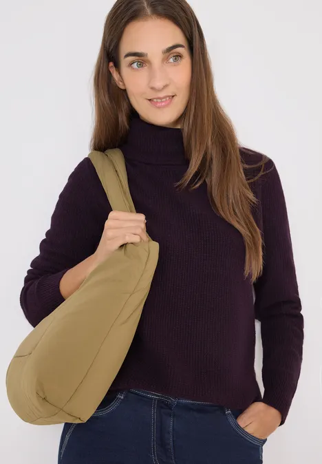 Strukturpullover eggplant red