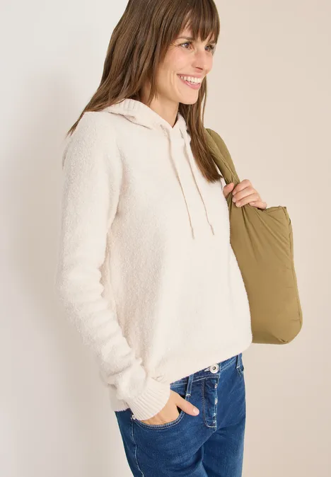 Softer Bouclé Strickpullover light greige