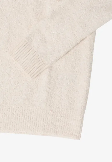 Softer Bouclé Strickpullover light greige