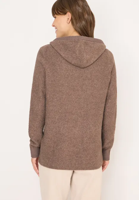 Softer Bouclé Strickpullover chocolate mousse melange