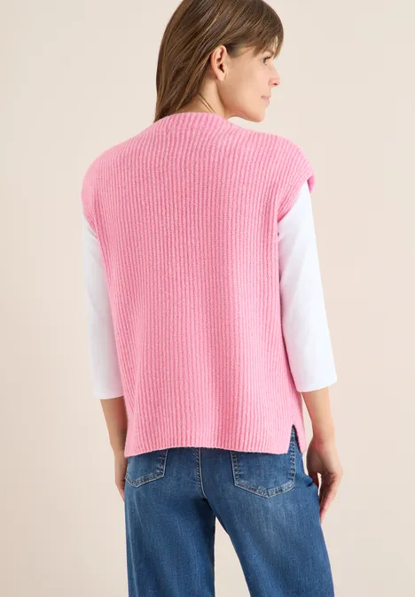 Trui met gebreid detail dark blossom melange