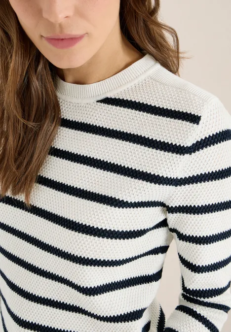 Gestreifter Pullover universal blue Gestreifter Pullover universal blue