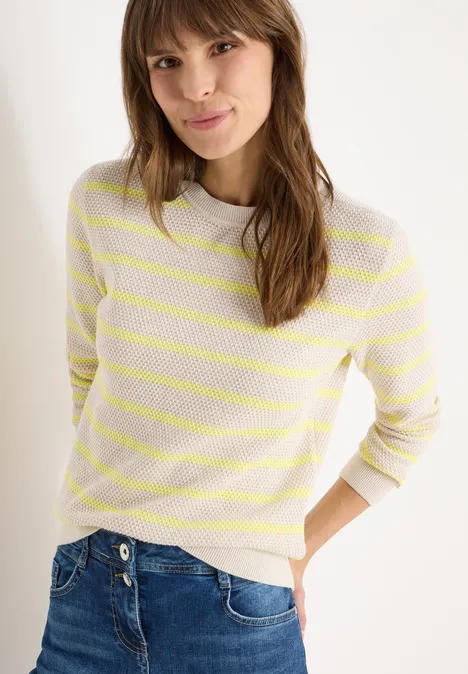 Gestreifter Pullover iced yellow Gestreifter Pullover iced yellow