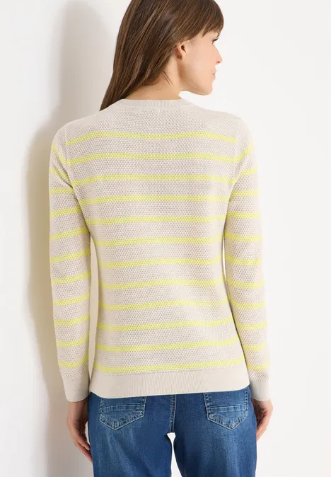 Gestreifter Pullover iced yellow Gestreifter Pullover iced yellow