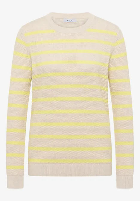 Gestreifter Pullover iced yellow Gestreifter Pullover iced yellow