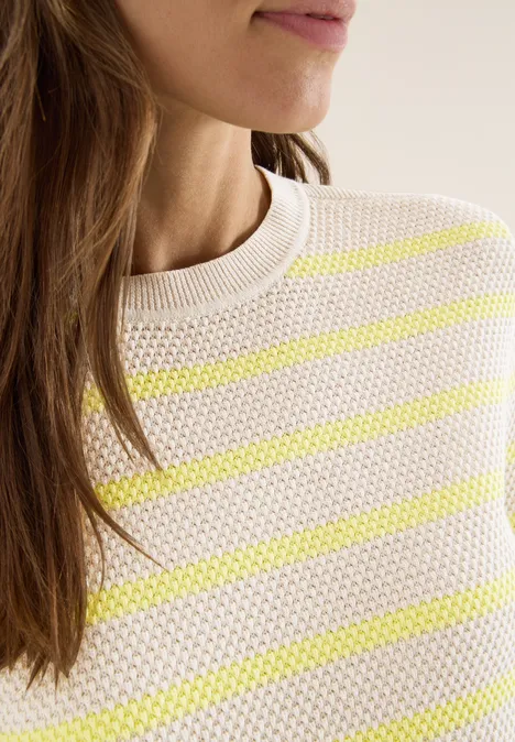 Gestreifter Pullover iced yellow Gestreifter Pullover iced yellow