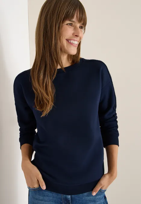 Sweatshirt mit Zopfdetail urban dark blue