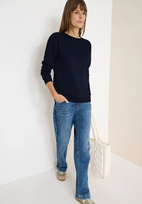 Sweatshirt mit Zopfdetail urban dark blue