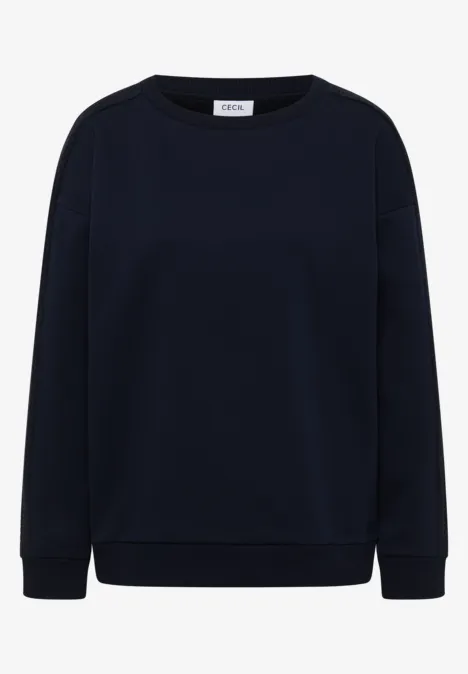Sweatshirt mit Zopfdetail urban dark blue