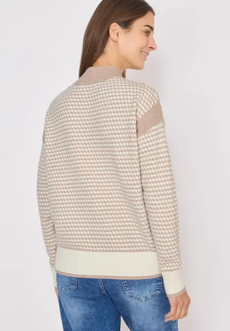 Struktur-Pullover sandalwood beige melange