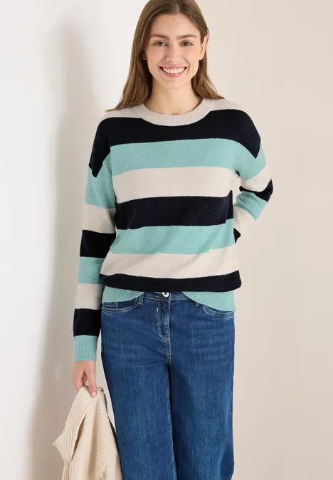 Gestreifter Pullover urban dark blue