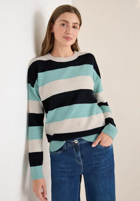 Gestreifter Pullover urban dark blue