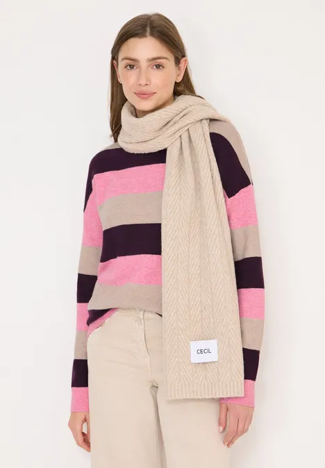 Pull à rayures eggplant red