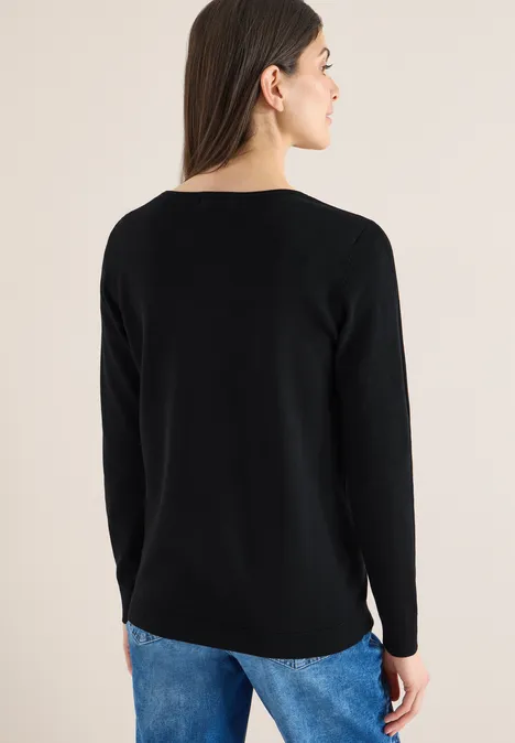 Pullover in Unifarbe Black