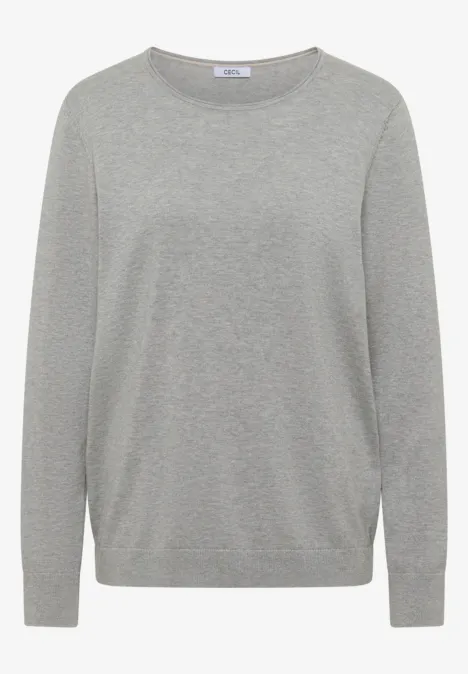 Pull-over en couleur unie mineral grey melange