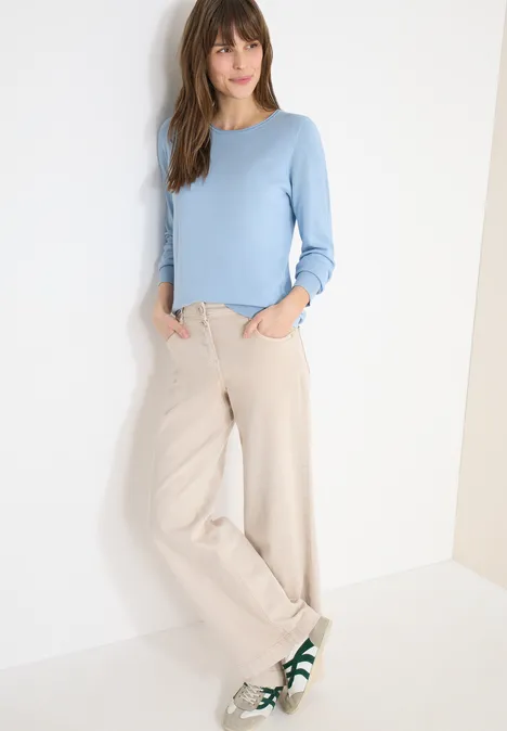 Trui in effen kleur light sky blue Trui in effen kleur light sky blue