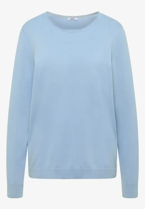 Pull-over en couleur unie light sky blue
