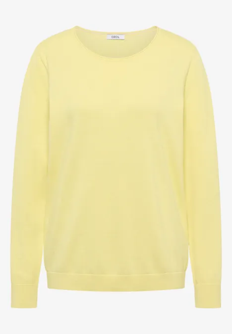 Pull-over en couleur unie iced yellow melange