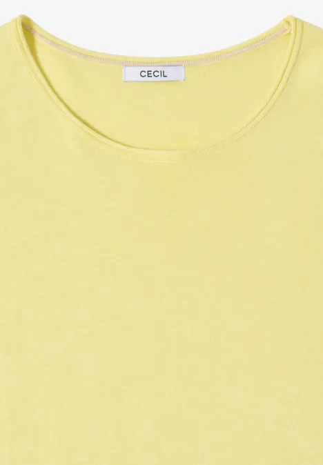 Pullover in Unifarbe iced yellow melange