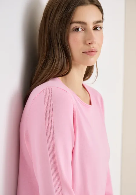 Trui in effen kleur flamingo rose