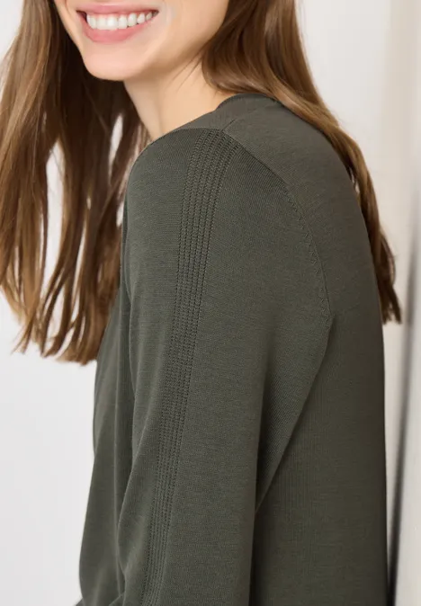 Trui in effen kleur khaki