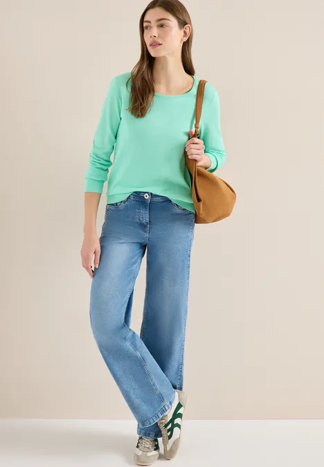 Trui in effen kleur jelly mint