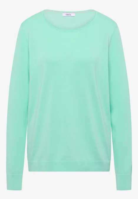 Trui in effen kleur jelly mint
