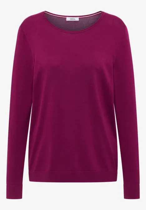 Pull-over en couleur unie magenta purple
