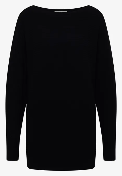 Cosy structuurmix Dolman Black Cosy structuurmix Dolman Black