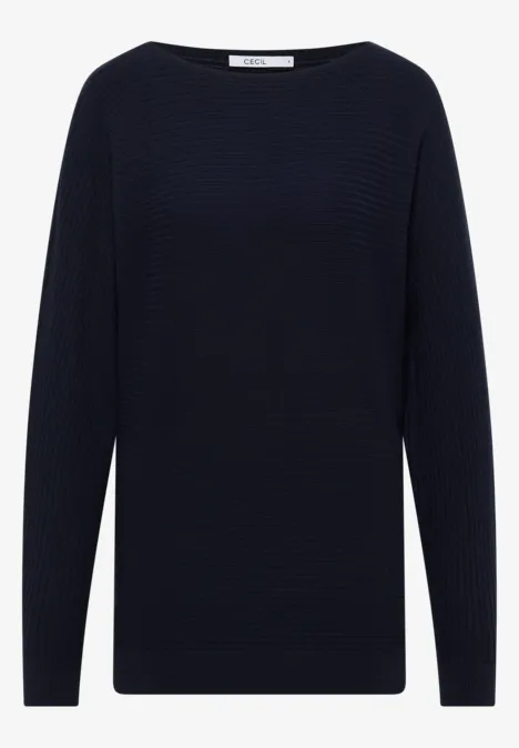 Cosy structuurmix Dolman urban dark blue Cosy structuurmix Dolman urban dark blue