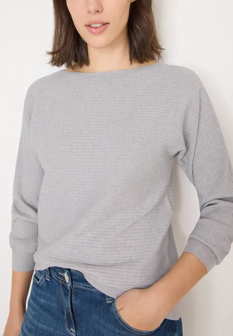 Cosy structuurmix Dolman luna grey melange Cosy structuurmix Dolman luna grey melange