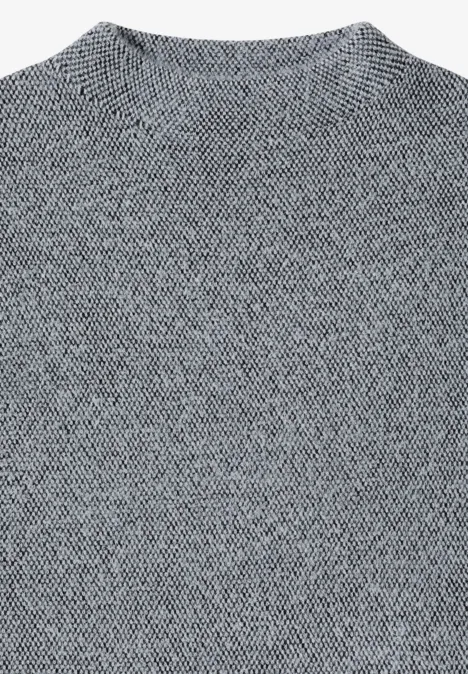 Two-Tone Federgarn Pullunder Black Two-Tone Federgarn Pullunder Black