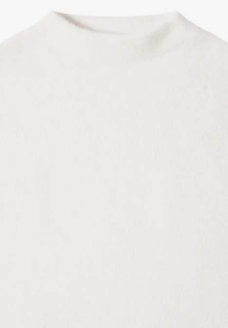 Tweekleurige trui van verengaren light greige Tweekleurige trui van verengaren light greige