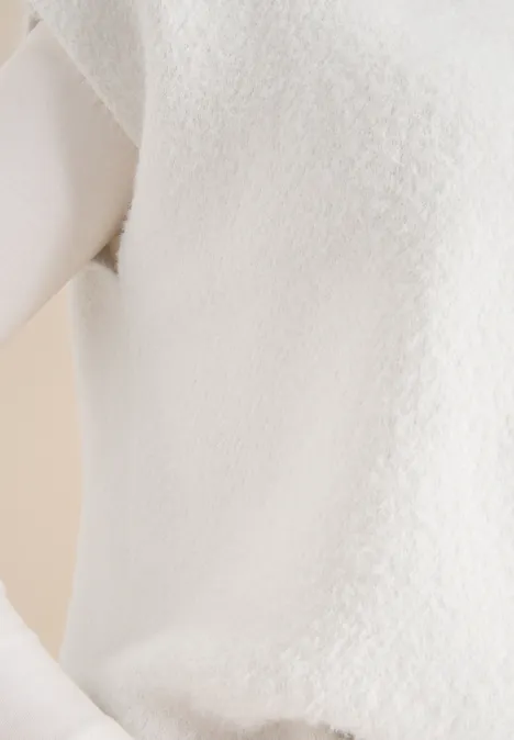 Tweekleurige trui van verengaren light greige Tweekleurige trui van verengaren light greige