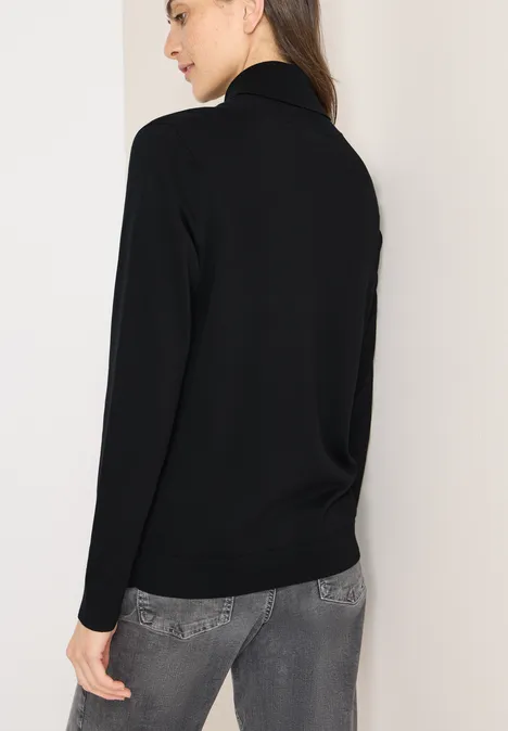 Basic Rollkragenpullover Black Basic Rollkragenpullover Black