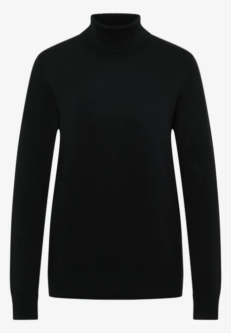 Basic Rollkragenpullover Black Basic Rollkragenpullover Black