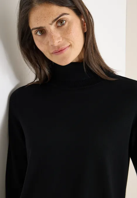 Basic Rollkragenpullover Black Basic Rollkragenpullover Black