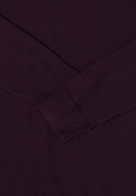 Pull à col roulé basique eggplant red Pull à col roulé basique eggplant red