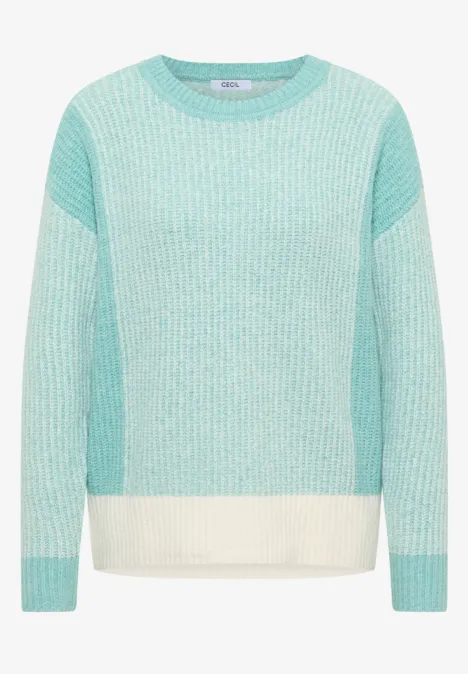 Doux pull en mouliné light foam blue
