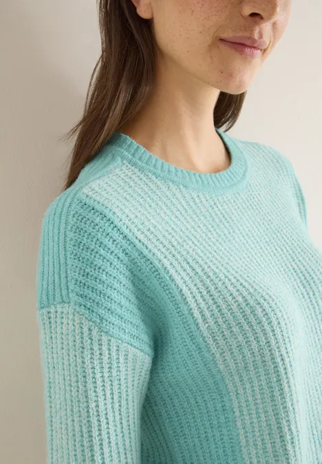 Doux pull en mouliné light foam blue Doux pull en mouliné light foam blue