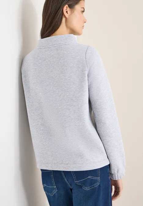 Funnelneck Sweatshirt luna grey melange Funnelneck Sweatshirt luna grey melange