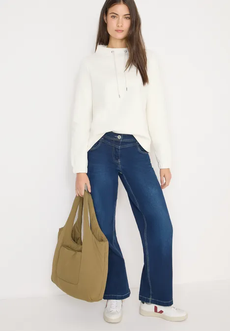 Funnelneck Sweatshirt creamy white Funnelneck Sweatshirt creamy white