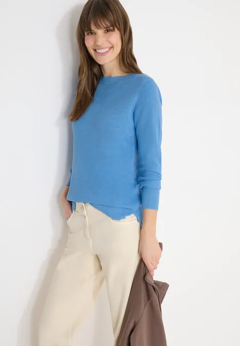 Trui met structuur cloud blue melange Trui met structuur cloud blue melange