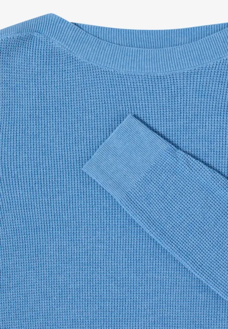 Trui met structuur cloud blue melange Trui met structuur cloud blue melange