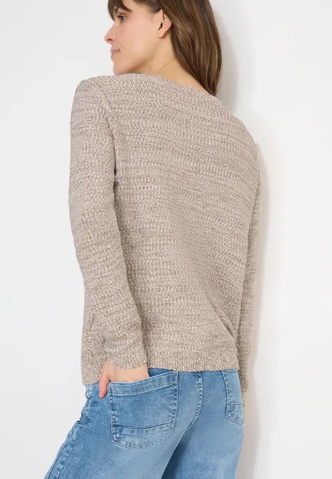Space Dye Pullover light macchiato brown