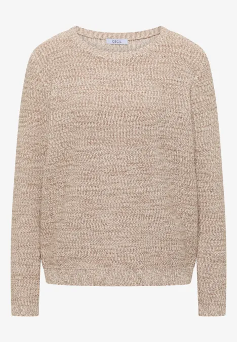 Space Dye Pullover light macchiato brown