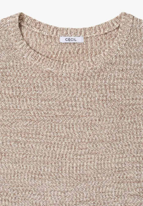 Space Dye Pullover light macchiato brown