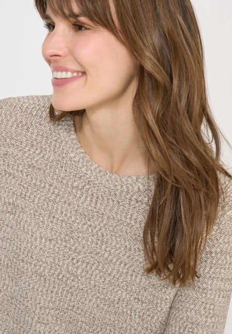 Space Dye Pullover light macchiato brown